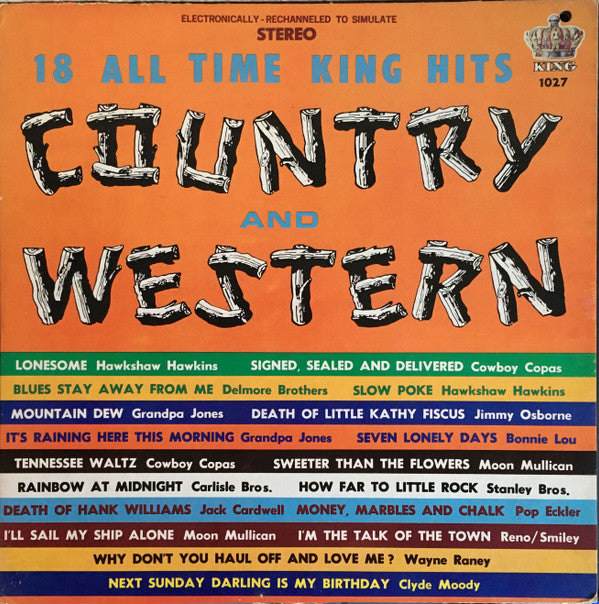 18 All Time King Hits Country And Western