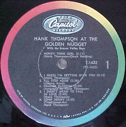 Hank Thompson - Hank Thompson At The Golden Nugget (LP, Album, Mono, RP)